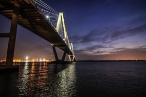 Charleston, Ravenel Bridge at Night