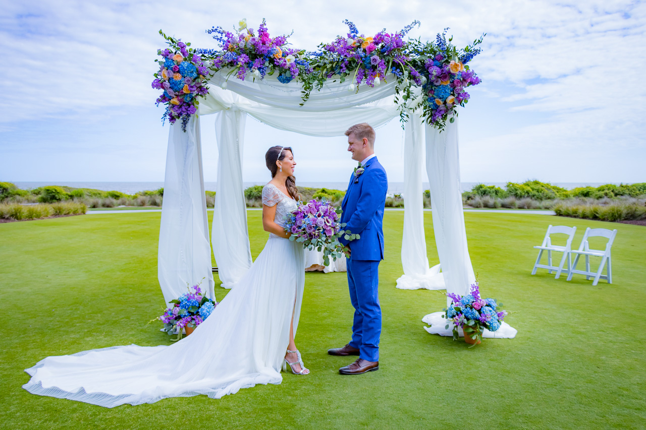 Sanctuary at Kiawah island outdoor wedding on grand lawn